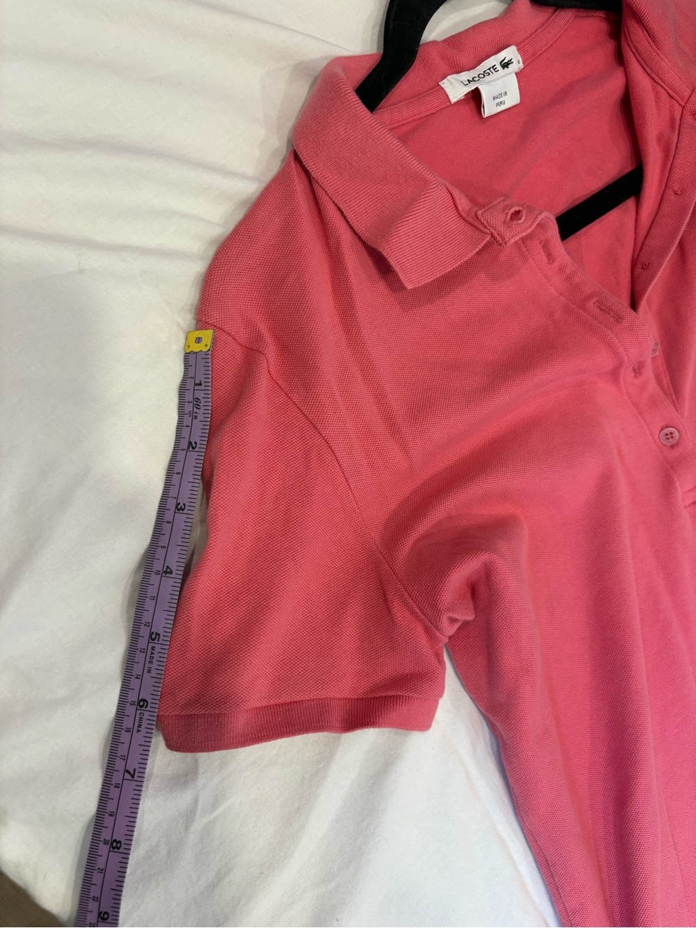 Lacoste Coral Pink Short-Sleeve Polo Top #1014 - Picture 6 of 12